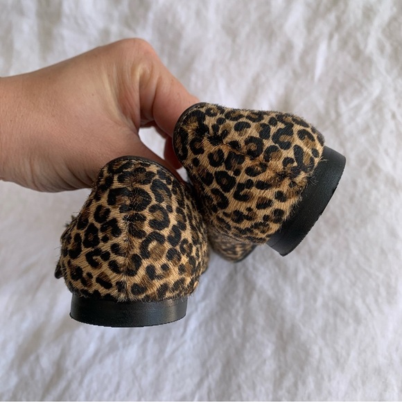Petit Sezane Paula Ballerinas Mary Jane Flats Pony Leopard Print Toddler Kids - Picture 7 of 10